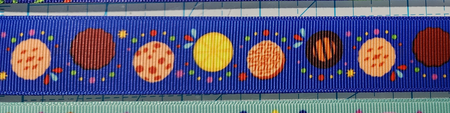 Blue Cookie Ribbon - 1 INCH