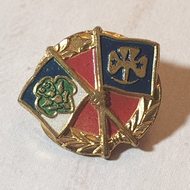 Crossed Flags Pin