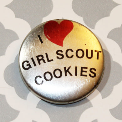 Button - Silver I Love Cookies