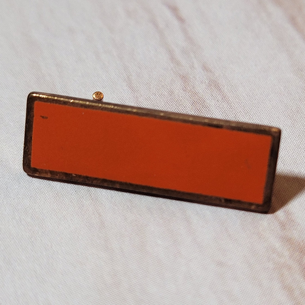 Community Service Bar Pin - Orange - Flat