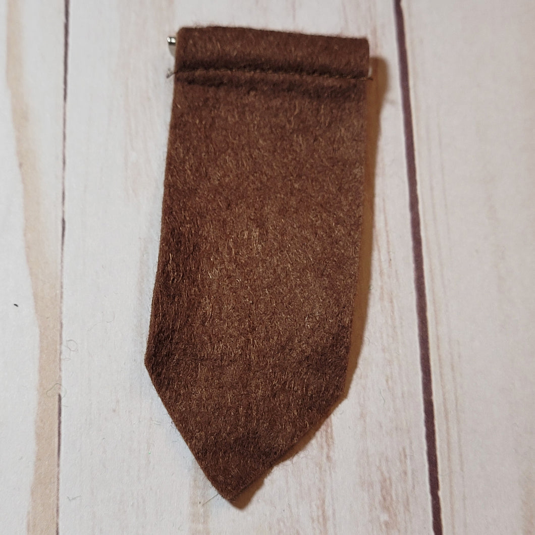 Brownie Tab - Felt - Brown